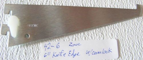 REEVE SHELF BRACKET 42-6  6&#034; KNIFE EDGE with camlock and hook ZINC 12pc case