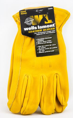 Wells lamont cowhide leather work gloves medium new glove authentic for sale