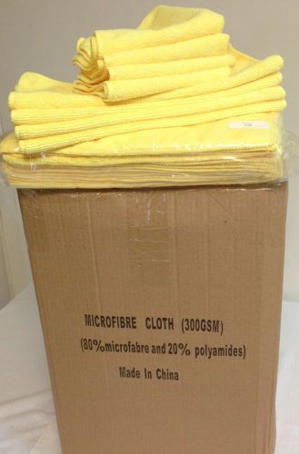 240 MaximMart Microfiber 12&#034;x12&#034; Yellow Dairy Towels Udder Cloths 240ct Box