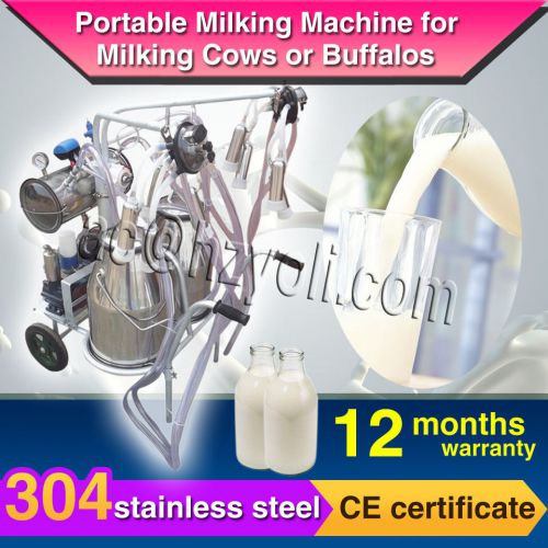 110v/220v,two buckets piston-type vacuum milking machine for cows,cattle,sheep for sale