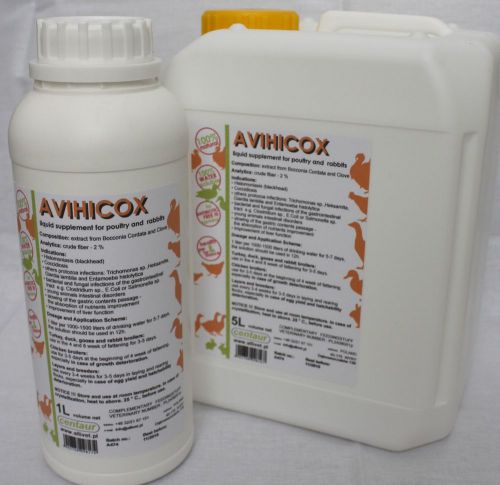 AVIHICOX 1L - LIQUID 100% NATURAL FOR Coccidiosis &amp; Histomoniasis POULTRY,TURKEY