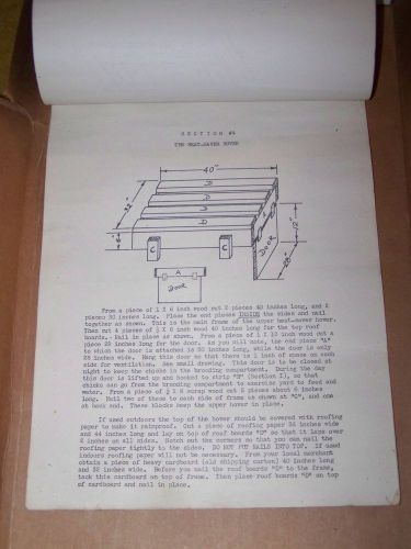 1940-1941 HOW TO BUILD &amp; OPERATE THE SMITH &#034;MOTHER NATURE&#034; BROODING SYSTEM PLANS