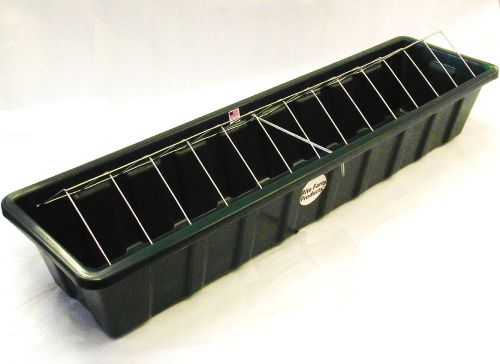 30&#034; forest green chicken waterer trough with guard water poultry duck coop house for sale