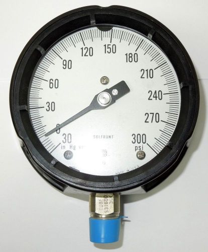 Ametek us gauge 30&#034; vac-0-300 psi 4-1/2 face, 1/2&#034; lm 316 tube &amp; socket &lt;367er09 for sale