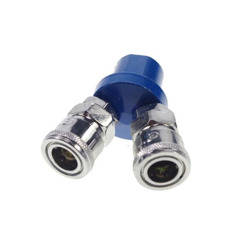 Pneumatic 1/4&#034; bspt female 2 way air hose quick coupler socket connector x 1 for sale