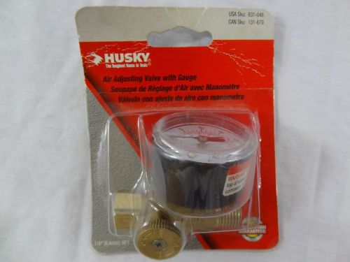 Husky Air Adjusting Valve with Gauge 1/4&#034; (6,4mm) NPT USA SKU 631-048 NEW Brass
