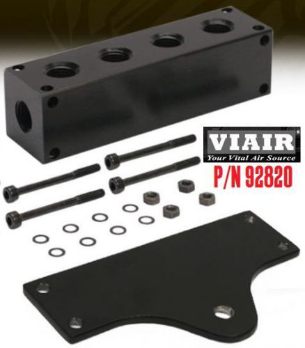 Viair 92820 6 1/4&#034; port black anodized billet manifold use with onboard air kits for sale