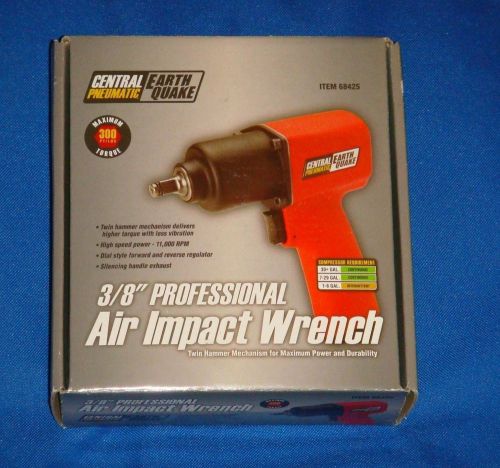 CENTRAL PNEUMATIC EARTHQUAKE 3/8&#034; PROFESSIONAL AIR IMPACT WRENCH NIB NEW