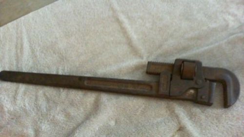 VINTAGE TRIMO 24&#034; PIPE WRENCH, D 1889 97 POSSIBLY BETWEEN 1889 AND THE 20TH CENT