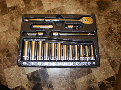 Snap-on tools 3/8&#034; drive metric general deep starter set 6-p 17pcs for sale
