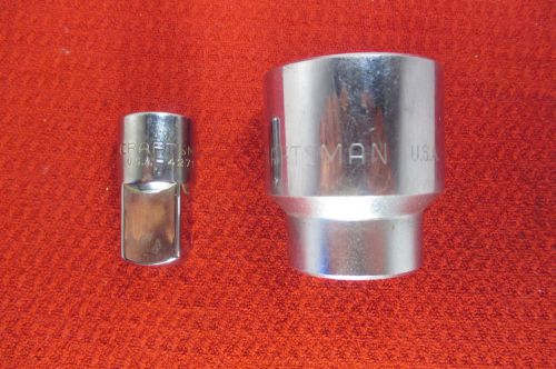 Craftsman 1 1/2&#034; SAE Socket 12 pt 3/4&#034; Drive w/ 1/2&#034; Adapter Fits Trailer Ball