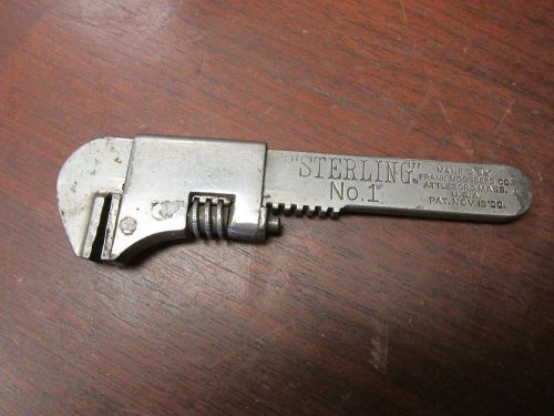 VINTAGE &#034; STERLING &#034; NO. 1/ FRANK MOSSBERG CO./BICYCLE/MOTORCYCLE WRENCH
