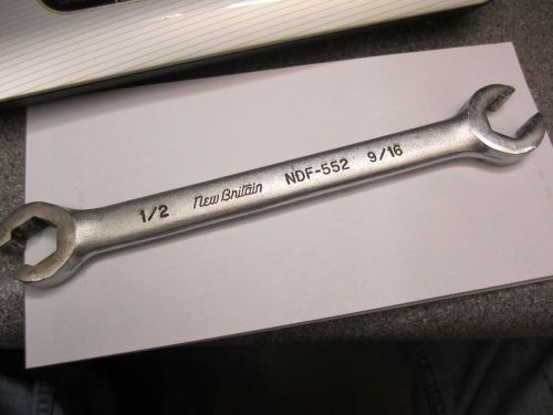 New Britain double end flare nut wrench 9/16&#034; x 1/2&#034; Model NDF-552