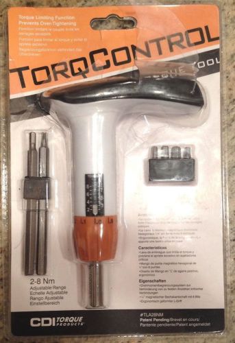 Cdi torqcontrol adjustable torque screwdriver wrench set 6 bits 2-8nm tla28nm for sale