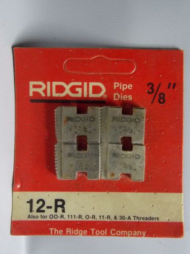 RIDGID 3/8&#034; NPT 12-R PIPE THREADING DIES RH O-R 11-R 00-R 111-R 31-A  37820