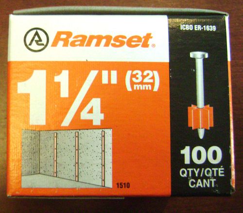 Ramset 1 1/4&#034; low velocity powder fastener nails 1510 --- box of 100 --- new for sale