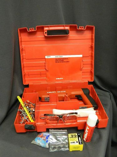 Hilti Powder Actuated Nailer Nail Gun DX E72 W/ Nails Loads Case GREAT CONDITION