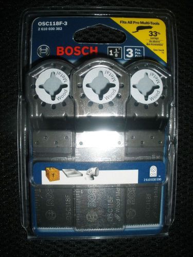 Bosch OSC118F-3 3pk 1-1/8&#034; Bi Metal Plunge Cut Blade New