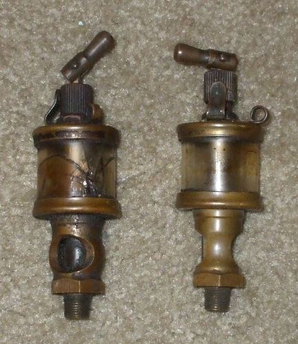 Two Lunkenheimer No. 0  Engine Equipment Brass Oilers Good Condition