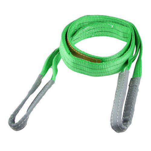 Green 2t straight capacity 2m eye to eye web lifting strap tow strap for sale
