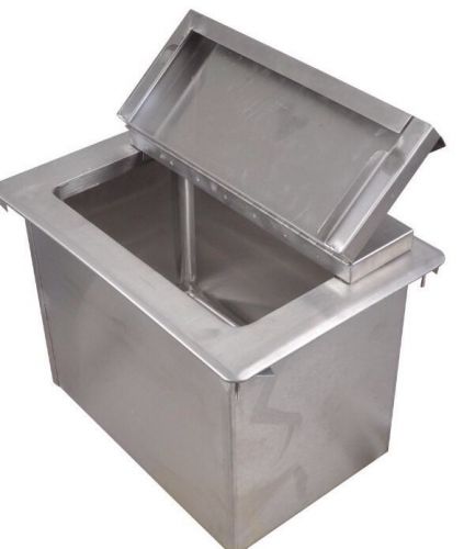 Stainless steel ice bin 34&#034; x 18&#034; drop in ice bin with lid for sale