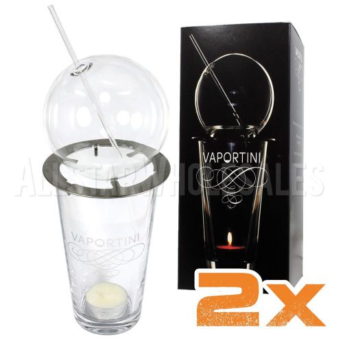 2x Vaportini Alcohol Spirit Vaporizer Complete Deluxe Kit Inhaler Vape - Clear