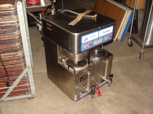 AMW COLUMBIA HEAVY DUTY COMMERCIAL DUAL COFFEE BREWER WITH 2 SATELLITE DISPENSER