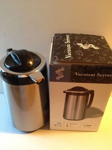 Service Ideas 1 Liter Vacuum Server TPS10 Stainless W/black In Box TP831