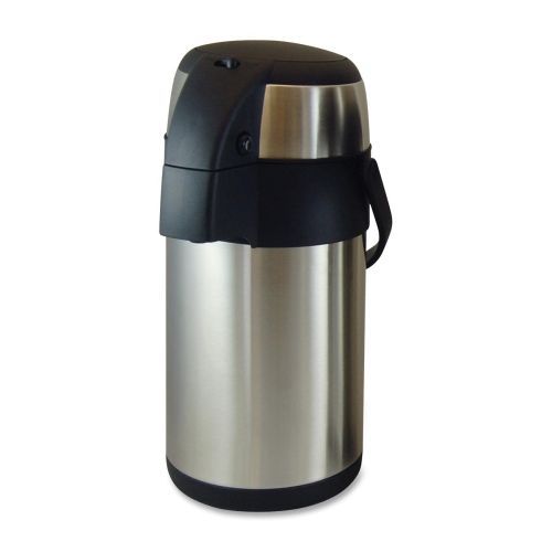 Genuine joe high capacity vacuum airpot - 2.64 quart - stainless steel for sale