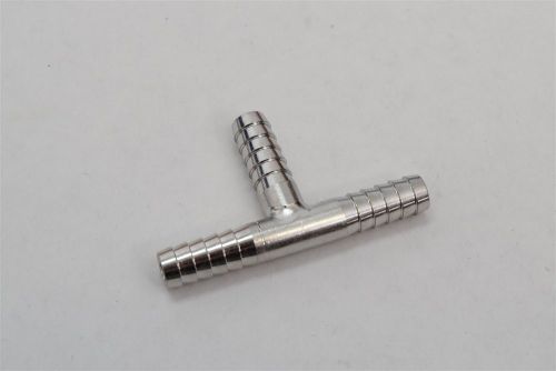 Food grade stainless steel 1/4&#034; barb t tee hose fitting adapter coupler splicer for sale