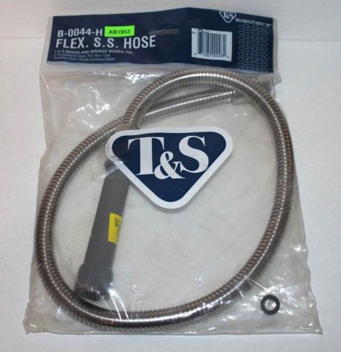 T&amp;s b-0044-h brass pre-rinse flexible hose - 44&#034; new in sealed package for sale