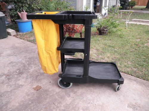 Rubbermaid tool cart janitor maid mop broom trash housekeeping hotel office for sale