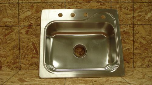 New single bowl stainless steel sink 25&#034; x 22&#034; x 6 1/2&#034; deep