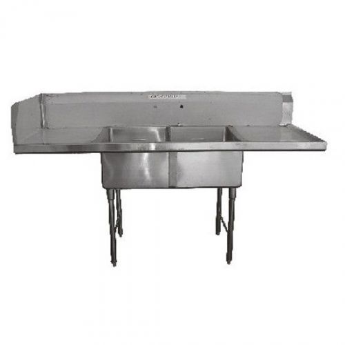 2 Compartment 18&#034;x24&#034; Sink Left Splash Guard 2x 21&#034; DB