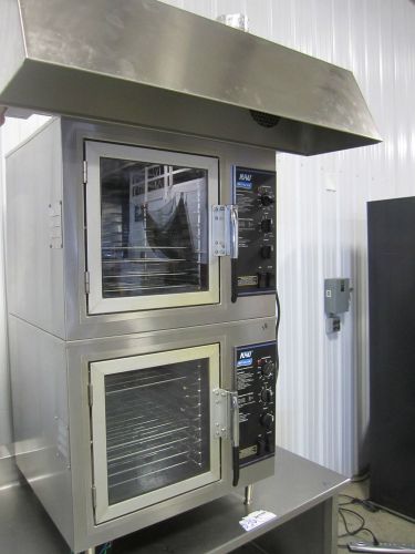 Nu-Vu Moving Air XO-1M Double Stack Oven w/ Toastmaster HO-1-38 Hood