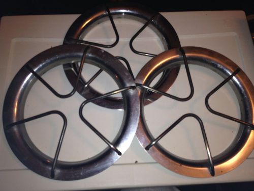 Set of 3 Commercial Burner Covers - Stainless Steel - 10 1/2&#034;