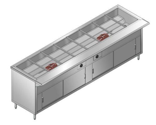 New restaurant stainless steel electric steam table  8 holes top model pslt-10e for sale