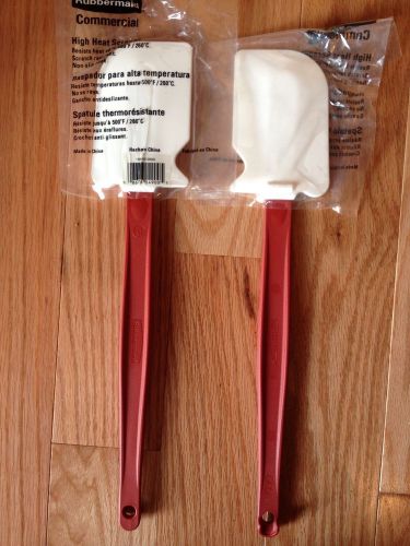 Lot of 2 Rubbermaid 13.5&#034; Commercial High Heat Scrapers Spatulas 13 1/2&#034; 1963