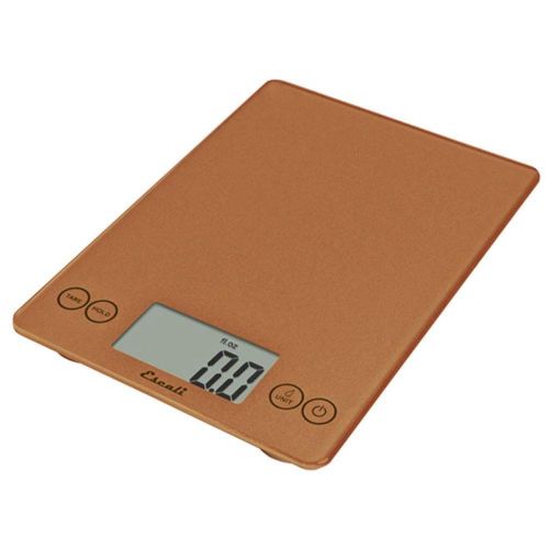 Escali arti glass digital scale, 15 lb / 7 kg, cinnamon for sale