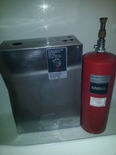 Ansul R-102 actuator cabinet and empty tank
