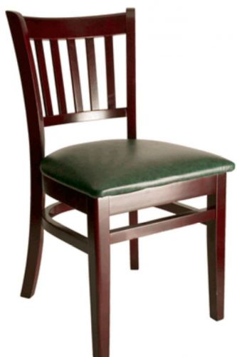 Vertical Slat Restaruant Chairs in Mahagany/Walnut color