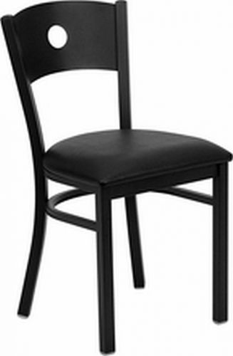 New metal designer restaurant chairs w black vinyl seat**** lot of 20 chairs**** for sale