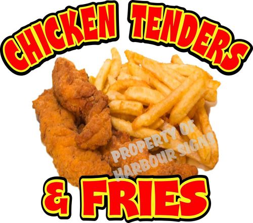 Chicken Tenders &amp; Fries 8&#034; Decal Concession Food Truck Vinyl Menu Sign Sticker