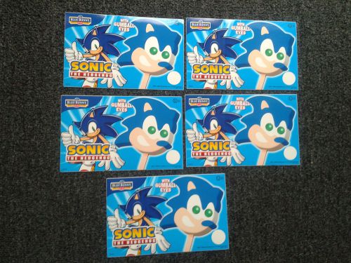 Ice cream truck decals-Stickers of Sonic The Hedgehog--Blue Bunny-lot of 5