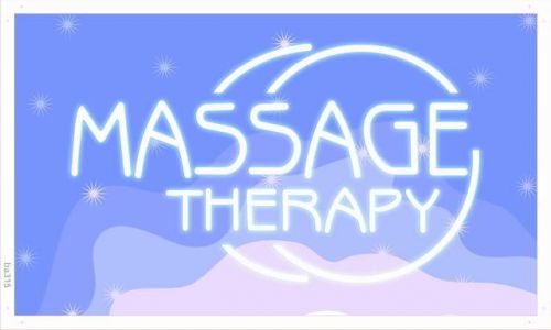 ba315 Massage Therapy Body OPEN NEW NR Banner Shop Sign