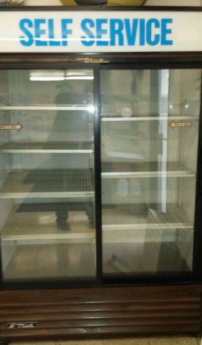 True gdm-47 two glass sliding door led lights display refrigerator cooler for sale