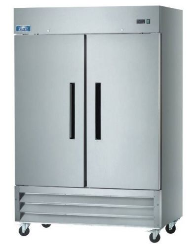 Arctic air 49cf 2 door stainless steel commercial reach-in freezer brand new! for sale