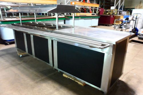 Heavy duty commercial grade cafeteria style w/ 5 hot wells, buffet table for sale