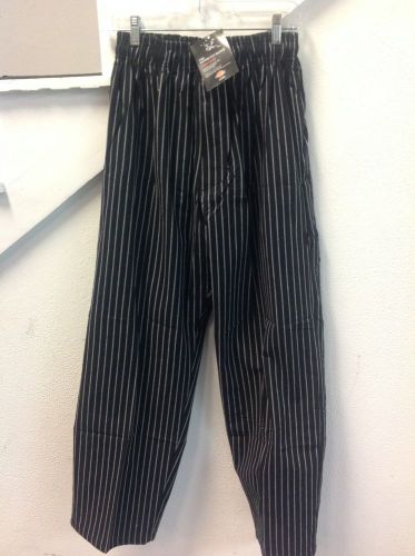 DICKIES CHEF PANTS DC224 TRADITIONAL ZIPPER BAGGY PINSTRIPE CHAULKSTRIPE CKSP