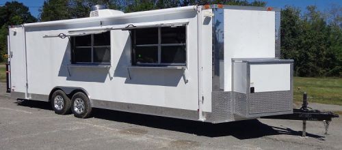 Concession trailer 8.5&#039;x24&#039; white - food catering event vending for sale